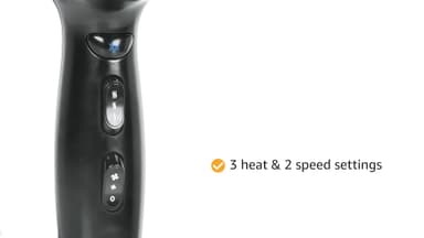 Remington Hair Dryer Ionic (Powerful, Fast Professional Styling, Diffuser, Concentrator, Ionic Conditioning for Frizz Free Hair, 3 Heat / 2 Speed Settings, Cool Shot, 2200W, Purple) D3190