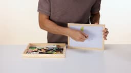 Jojoin 110 PCS Wooden Magnetic Puzzle - Magnetic Puzzle Board - Cute Animal Pattern Games Double Sided Jigsaw - Educational Drawing Easel Blackboard Wood Toys - Easter Gifts For Kids Up 3 Years Old