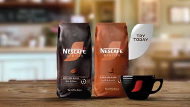 NESCAFÉ BARISTA Espresso Blend Coffee Beans, Medium Roast, 8/10 Intensity, 1kg