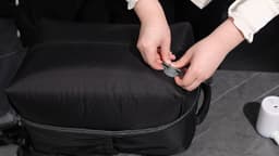 BJLFS Vacuum Backpack Travel Bag With Pump New Ryanair Cabin Bags 40x30x20 Underseat Carry On Baggage with Compression System For Flights Waterproof Laptop Backpack With USB Port and Shoe Compartment