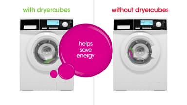 Ecozone Dryer Cubes, 2 x 3-in-1 Square Shaped Rubber Tumble Dryer Machine Laundry Balls, Softens Clothes & Reduces Drying Time, Vegan & Non Toxic Eco-Friendly, Energy Saving – Set of 2