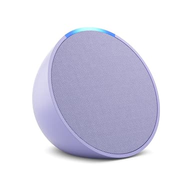 Certified Refurbished Echo Pop | Full sound compact Wi-Fi and Bluetooth smart speaker with Alexa | Lavender Bloom