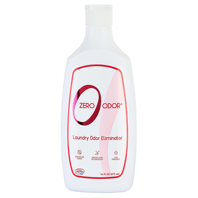 Zero Odor – Laundry Odor Eliminator - Permanently Eliminate laundry Odor – Patented Molecular Technology Best For Clothes, Towels & Linens, Shoes, Bags, Etc. - rinse and refresh Again, 16oz