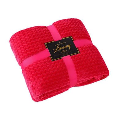 GC GAVENO CAVAILIA Luxury Wave Fleece Sherpa Blanket For Bed, Thermal Autumn Blanket Fluffy Snuggle Bed Throw Fluffy Blankets For Sofa Settee Chair Bed, 200X240 Cm, Pomegrante - Snuggle Chair deal on Amazon UK