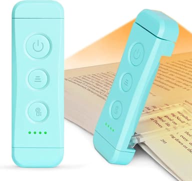 Glocusent Reading Light Book Light Clip On,Eye Caring Reading Lights for Books in Bed, 3 Colours & 5 Brightness Dimmable, Portable & Flexible, Long Lasting up to 80 hrs, Perfect for Book Lover