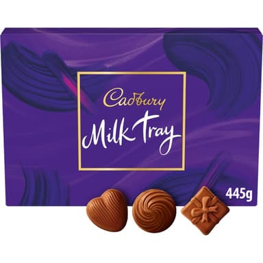 Cadbury Milk Tray Chocolate Box, Assorted Milk Chocolates Gift Set for Birthdays, Anniversaries & Special Occasions, The Perfect Valentines Day Gift, 445 g (Pack of 1)
