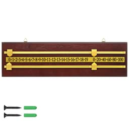 Naissgo Billiards Scoreboard, Snooker Scoreboard, Wall Mounted Solid Wood Score Board with Brass Sliders – Ideal for Home or Club