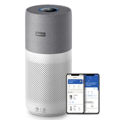Philips 3000i Series Air Purifier - App Control, Removes Germs, Dust and Allergens in Rooms up to 104m², 4 Speeds, Sleep Mode (AC3033/10)