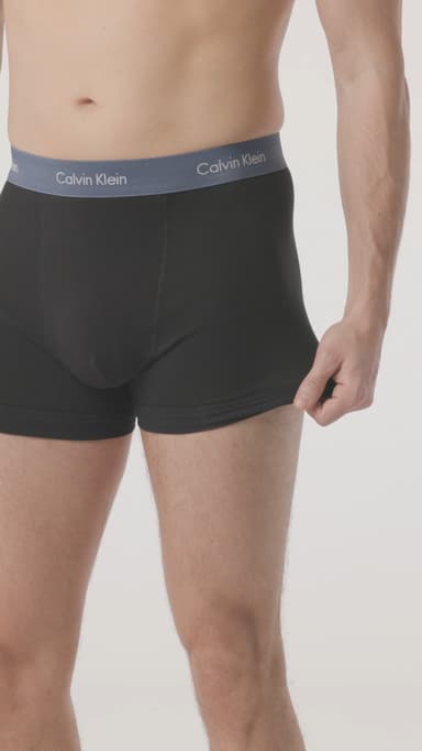 Calvin Klein Men’s 3 Pack Trunks, Black (Black), M
