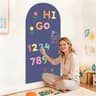 FUHSY Arch Magnetic Wall Decal 100x45 cm Magnetic Chalk Board Sticker Magnet Chalkboard for Wall Peel and Stick Self Adhesive Blackboard Multifunctional for Playroom Home Office School