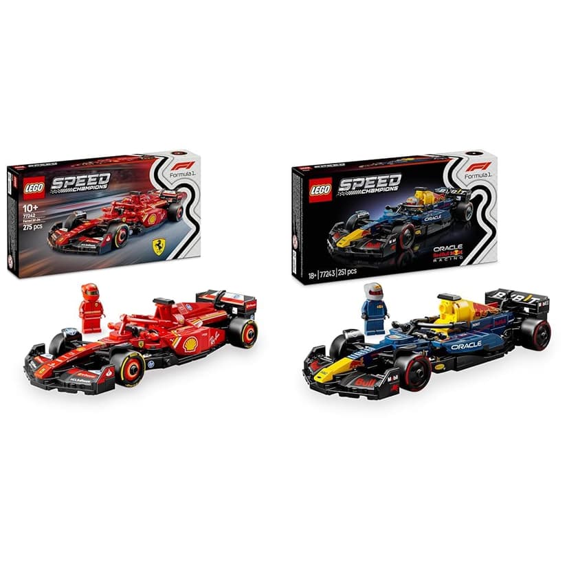 LEGO Speed Champions Formula One Bundle - incl. Ferrari SF-24 F1 (77242) Race Car Toy for Kids & Oracle Red Bull Racing RB20 F1 (77243) Race Car Model Kit for Adult Motorsport Fans