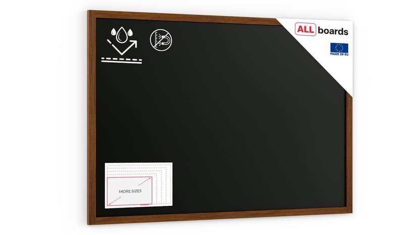 ALLboards Outdoor Chalkboard Waterproof Chalkboard with Varnished Wooden Frame 150x100cm, Chalk Writing Board Blackboard Outdoor,