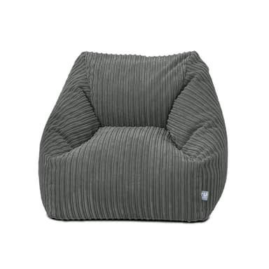 rucomfy Beanbags Big Kids Snuggle Chair - Large Corduroy Seating for Children & Teenagers - Home Furniture Living Room or Bedroom - Machine Washable - 70 x 80 x 60cm (Slate Grey, Beanbag Only)