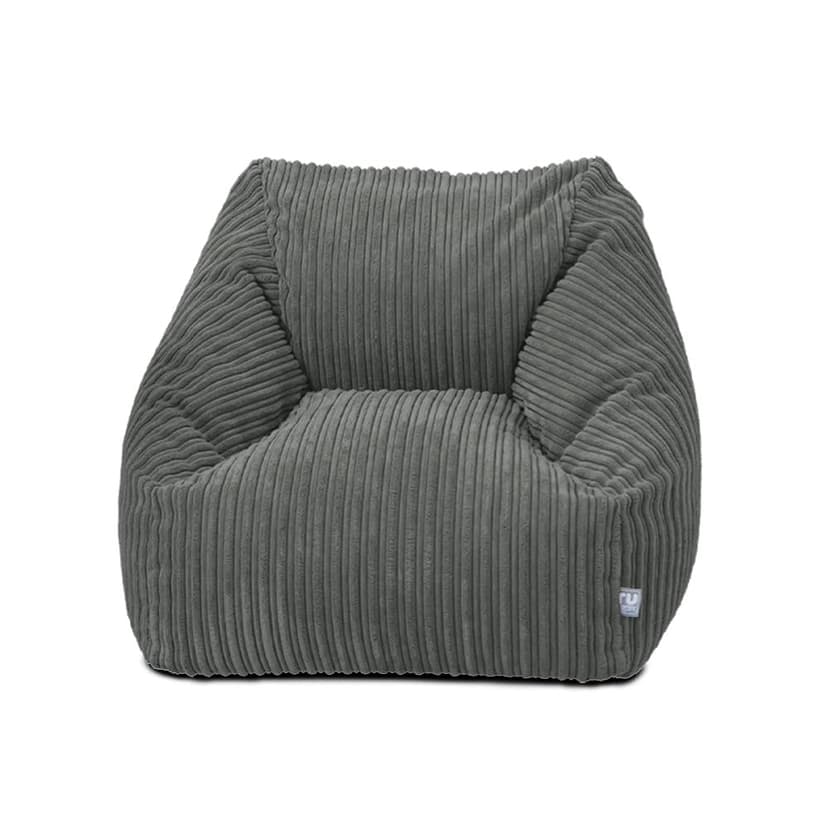 rucomfy Beanbags Big Kids Snuggle Chair - Large Corduroy Seating for Children & Teenagers - Home Furniture Living Room or Bedroom - Machine Washable - 70 x 80 x 60cm (Slate Grey, Beanbag Only)
