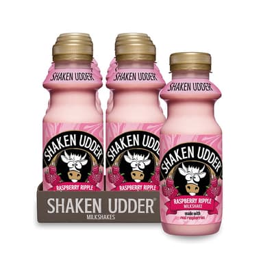 Shaken Udder Raspberry Ripple Milkshake 8x330ml