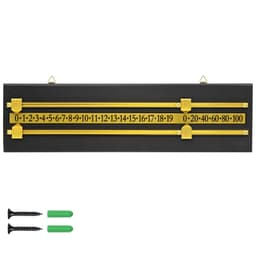 Naissgo Billiards Scoreboard, Snooker Scoreboard, Wall Mounted Solid Wood Score Board with Brass Sliders – Ideal for Home or Club