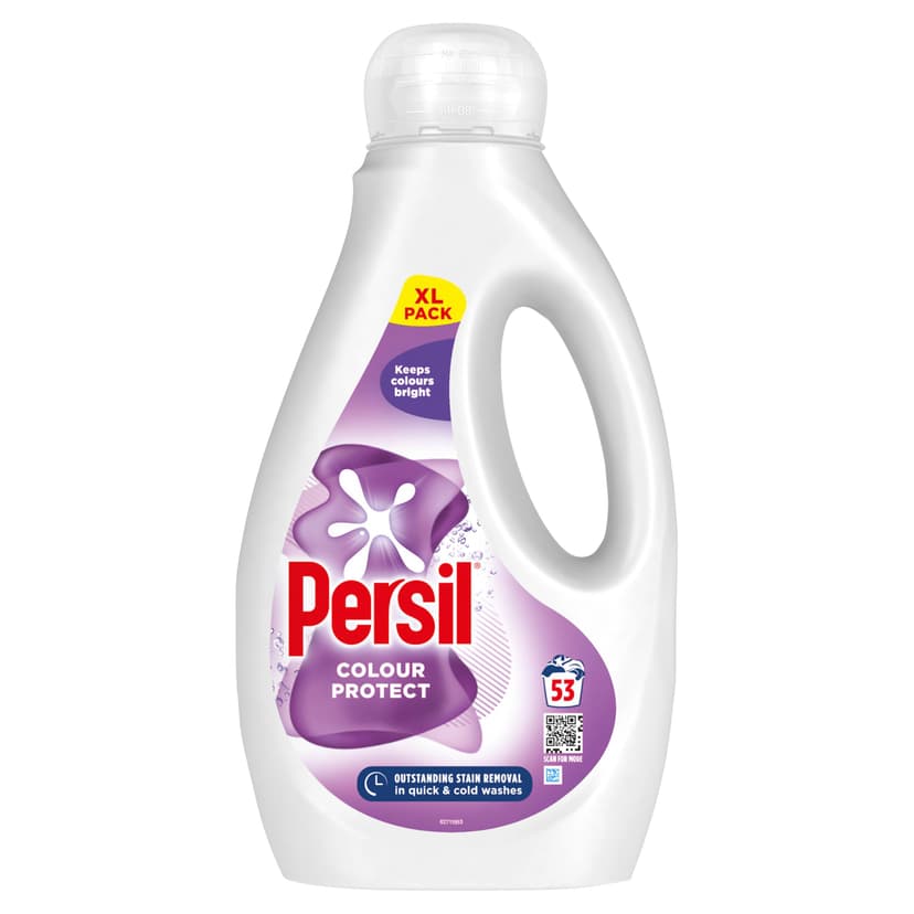 Persil Colour Laundry Washing Liquid Detergent keeps colours bright outstanding stain removal in quick & cold washes 53 washes (1.431 L)