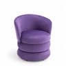 TILLY Velvet Swivel Cuddle Chair – Purple Velvet Armchair and Snuggle Seat, Ideal Swivel Accent Piece or Cuddle Chair for Bedroom and Living Room, Perfect Vibrant Design for Modern Interiors