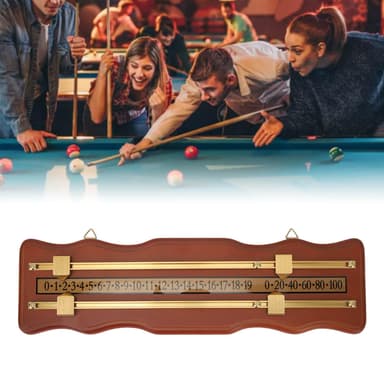 BORDSTRACT 2 Track Deluxe Wood Scoreboard for Shuffleboard, Snooker, and Billiard Games - Score Keeper with Wavy Design - Snooker Scoreboard deal on Amazon UK