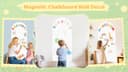 FUHSY Arch Magnetic Wall Decal 100x45cm White Magnetic Chalk Board Sticker Magnet Chalkboard for Wall Peel and Stick Self Adhesive Blackboard Multifunctional for Playroom Home