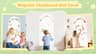FUHSY Arch Magnetic Wall Decal 100x45cm White Magnetic Chalk Board Sticker Magnet Chalkboard for Wall Peel and Stick Self Adhesive Blackboard Multifunctional for Playroom Home