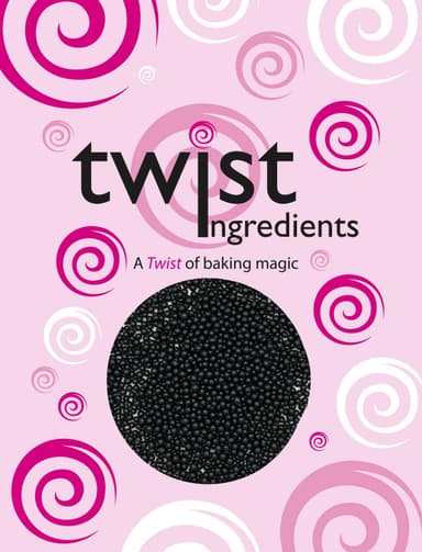 Twist Ingredients - Pearls - 4mm - Black Cake Topper Sprinkles - 800g Edible Polished Ball Cupcake Decorations - Party Sprinkles, Halloween Themed Cakes and Bakes
