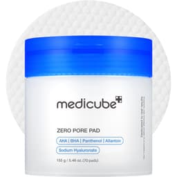 medicube Zero Pore Pads 2.0, Dual-Textured Facial Toner Pads for Exfoliation and Pore Care with 4.5% AHA Lactic Acid & 0.45% BHA Salicylic Acid, Ideal for All Skin Types, Korean Skin Care (70 units)
