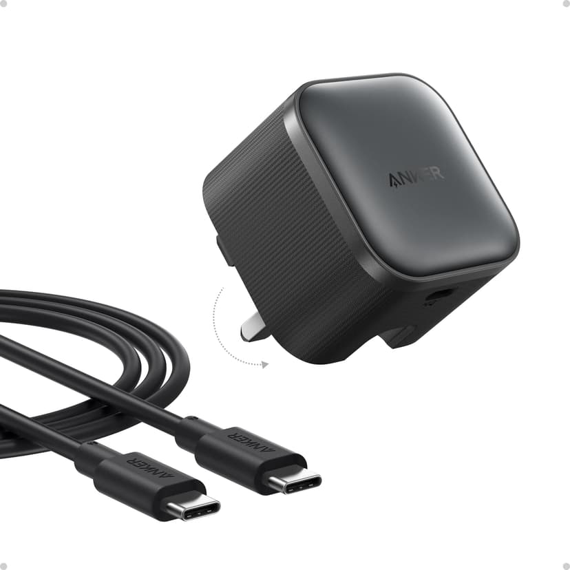 Anker Nano 45W USB C Plug Fast Charging, Compact and Foldable Plug USB C Charger for iPhone 17/16 Series, Pixel 9, iPad, Samsung Galaxy S25 Ultra / S24 Series (6 ft Cable Included)