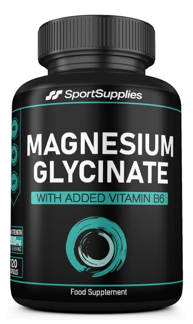 Magnesium Glycinate Supplements 1500mg & Vitamin B6-120 High Strength Capsules - 1500mg of Magnesium Providing 315mg Elemental Magnesium (Bisglycinate) - Pure Active Ingredient