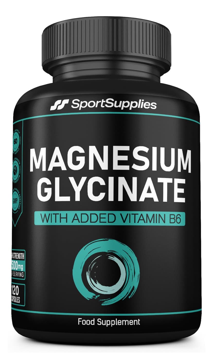 Magnesium Glycinate Supplements 1500mg & Vitamin B6-120 High Strength Capsules - 1500mg of Magnesium Providing 315mg Elemental Magnesium (Bisglycinate) - Pure Active Ingredient