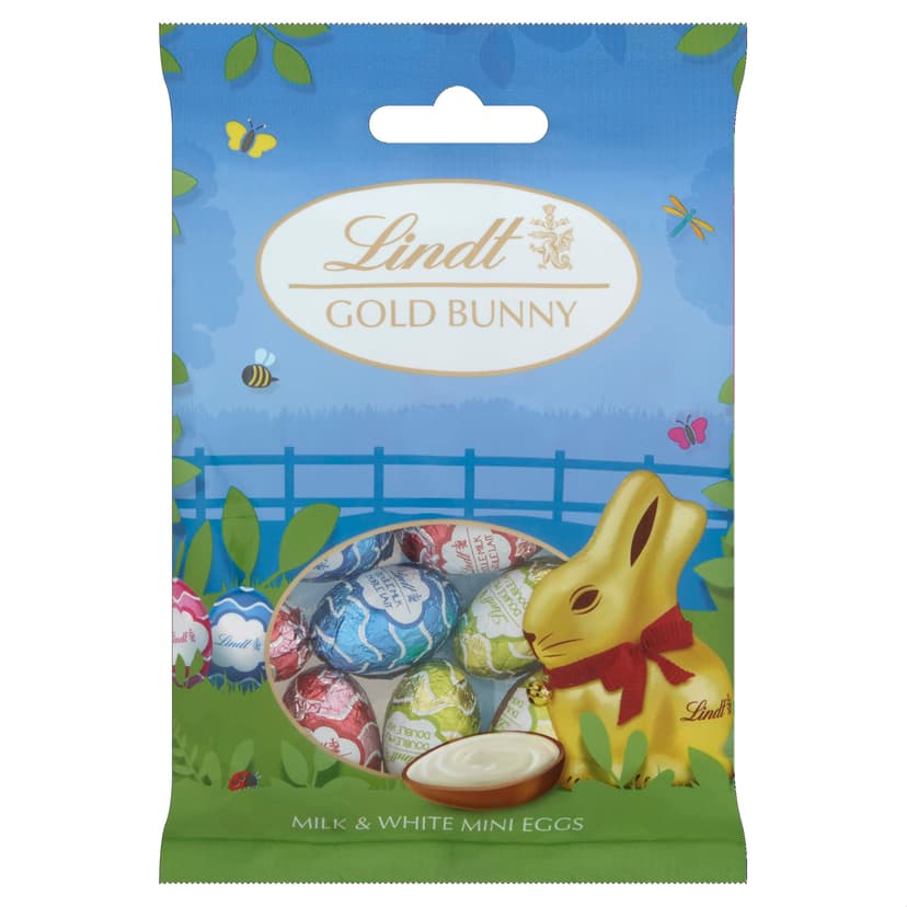 Lindt Lindt Mini Eggs Milk and White Chocolate 80g – Assorted Swiss Chocolate Mini Eggs – Easter Treat for Adults and Kids – Easter, gift