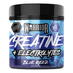 Warrior Creatine Monohydrate Powder + Electrolytes Powder 360g (80 Servings) – Performance, Hydration, Pre & Post Workout for Men & Women – Micronized Creatine + Electrolyte Supplement, Blue Razz