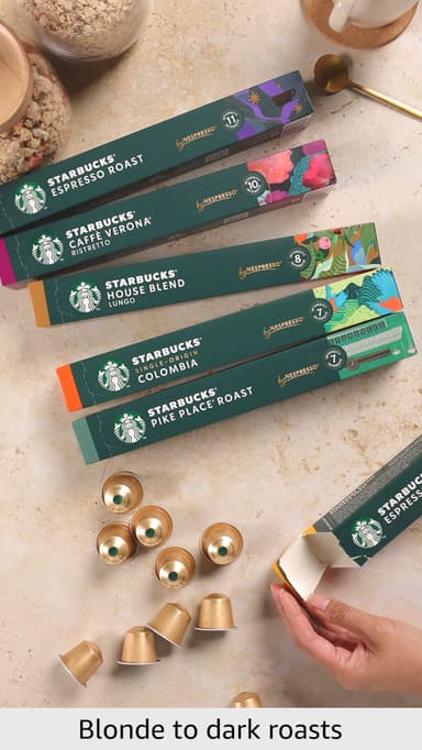 STARBUCKS Discovery Variety Pack by Nespresso, All Roast Types Coffee Capsules 6 x 10 (60 Capsules) - Amazon Exclusive