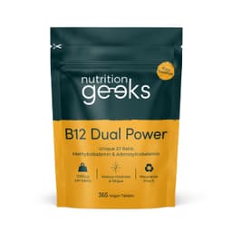 Vitamin B12 Tablets High Strength - 1 Year Supply (365 Tablets) - 1000mcg Dual Power B12 Vitamin Complex with Methylcobalamin & Adenosylcobalamin - Vegan Supplement - (Packaging Design May Vary)