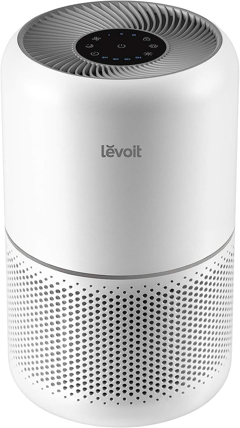 LEVOIT Air Purifier for Bedroom Home, CADR 187 m³/h, 80m², with HEPA & Carbon Filters removes Pollen Allergies Dust Smoke, Air Cleaner with Timer, Quiet 24dB Sleep Mode, Core 300