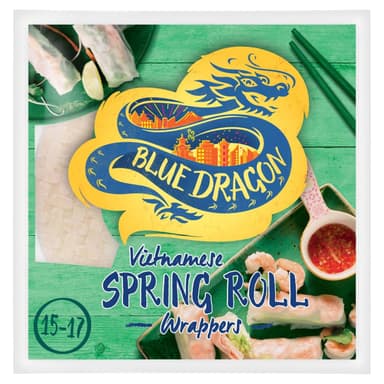 Blue Dragon Vietnamese Spring Roll Wrappers 134g | 15 Sheets | Suitable For Fresh, Steamed Or Deep Fried Spring Rolls