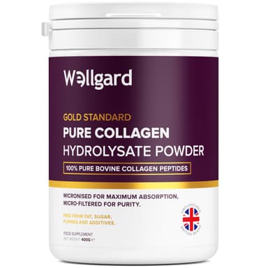 Collagen Powder, Gold Standard Bovine Collagen Peptides Powder by Wellgard - High Levels of The 8 Essential Amino Acids, Collagen Supplements, Halal & Kosher, Made in UK