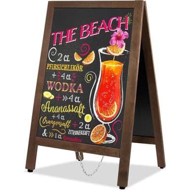 VAIIGO A Board Pavement Sign A Frame Chalkboard Sign Board Magnetic 45x105cm Double Sided Pavement Board Sandwich Board Signs Outdoor Blackboard for Restaurant, Business, Wedding(Large)