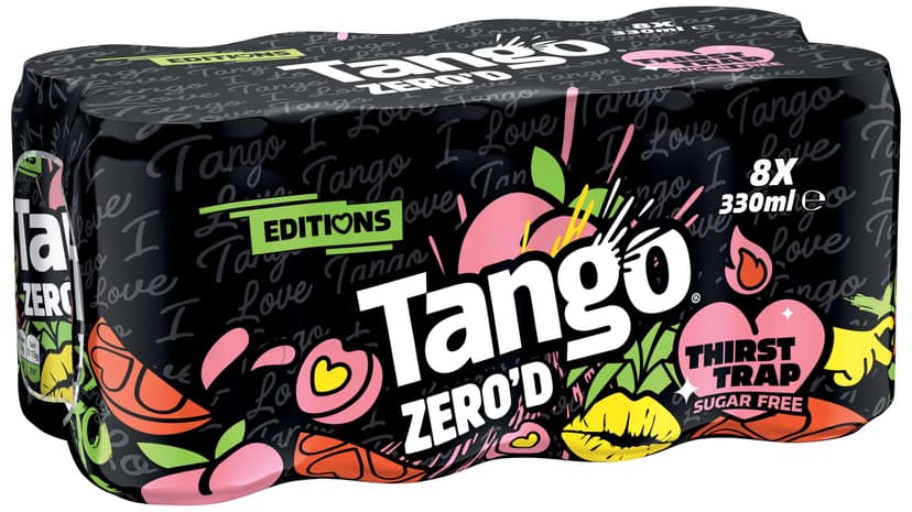 Tango Zero’d Thirst Trap Sugar Free - Peach, Pineapple & Orange, 330ml (Pack of 8)