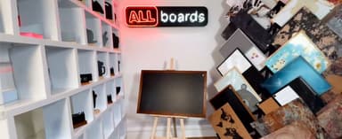 ALLboards Outdoor Chalkboard Waterproof Chalkboard with Varnished Wooden Frame 150x100cm, Chalk Writing Board Blackboard Outdoor,