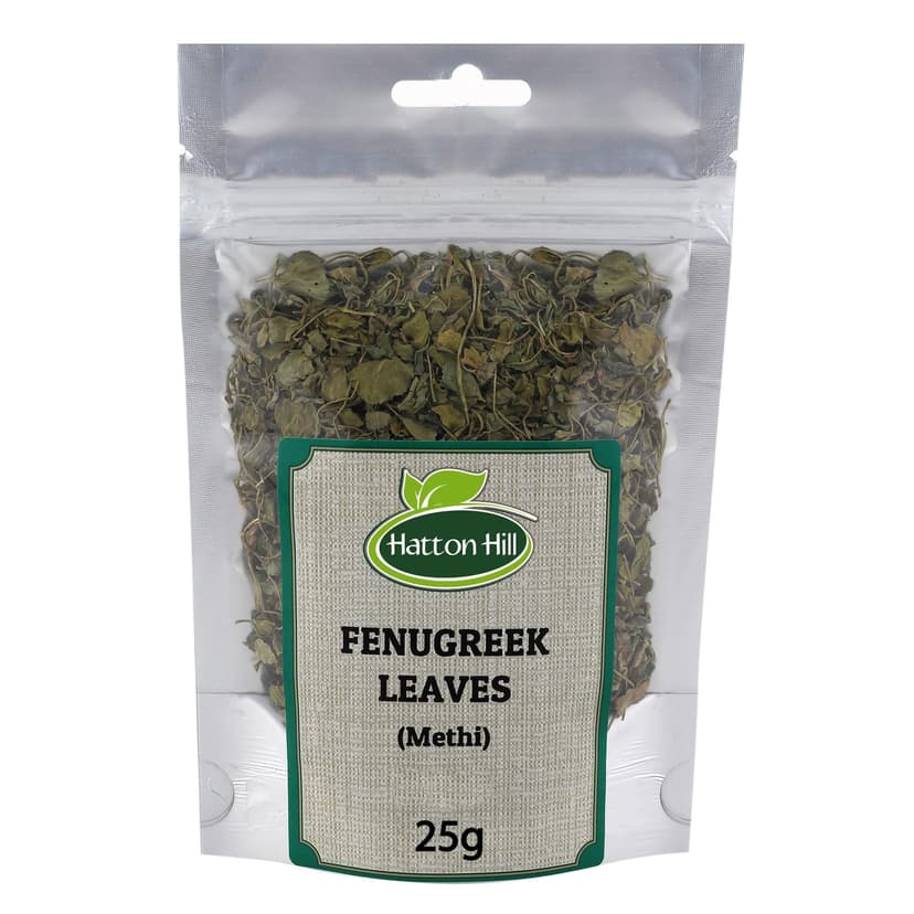 Fenugreek Leaves 25g by Hatton Hill | Kasuri Methi, Authentic Flavour for Curries, Stews, and Breads