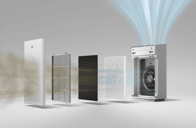 WINIX Zero-S Air Purifier for Bedroom HOM, CADR 410m³/h, 100m², Active Carbon & HEPA Filters Pollen Allergies Dust Smoke Odors, Air Cleaner Smart Sensor, Sleep Auto Mode