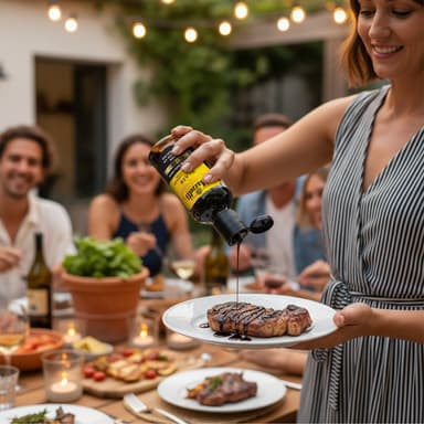 Mazzetti Balsamic Glaze, with Balsamic Vinegar of Modena. The original gourmet glaze, thick and sweet. Perfect for salads, meats and vegetables. Made in Italy, Black, 215 ml (Pack of 1)