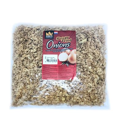 King's Harvest Crispy Fried Onions 1kg | Premium Crunchy Topping for Cooking, Salads & Snacks | Golden, Savory & Flavorful