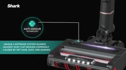 Shark Stratos Cordless Stick Vacuum Cleaner Pet Pro with Anti Hair Wrap Plus, Clean Sense IQ & Anti-Odour Technology, 60 Mins Run-Time, Removable Battery, 3 Attachments, Charcoal/Brass IZ400UKT