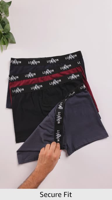 FM London 4/8-Pack Mens Boxers with Elastic Waist - Soft Boxer Shorts Men, Stretch Fit Underwear for Everyday Wear - Fitted Hipster Underwear