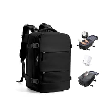 BJLFS Vacuum Backpack Travel Bag With Pump Ryanair Cabin Bags 40x30x20 Underseat Carry-ons Bag Wizzair Easyjet Vueling Hand Luggage Vacuum Bags For Travel Waterproof Laptop Backpack Women 17 inch