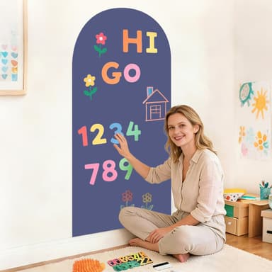 FUHSY Arch Magnetic Wall Decal 100x45 cm Magnetic Chalk Board Sticker Magnet Chalkboard for Wall Peel and Stick Self Adhesive Blackboard Multifunctional for Playroom Home Office School - Blackboard Board deal on Amazon UK