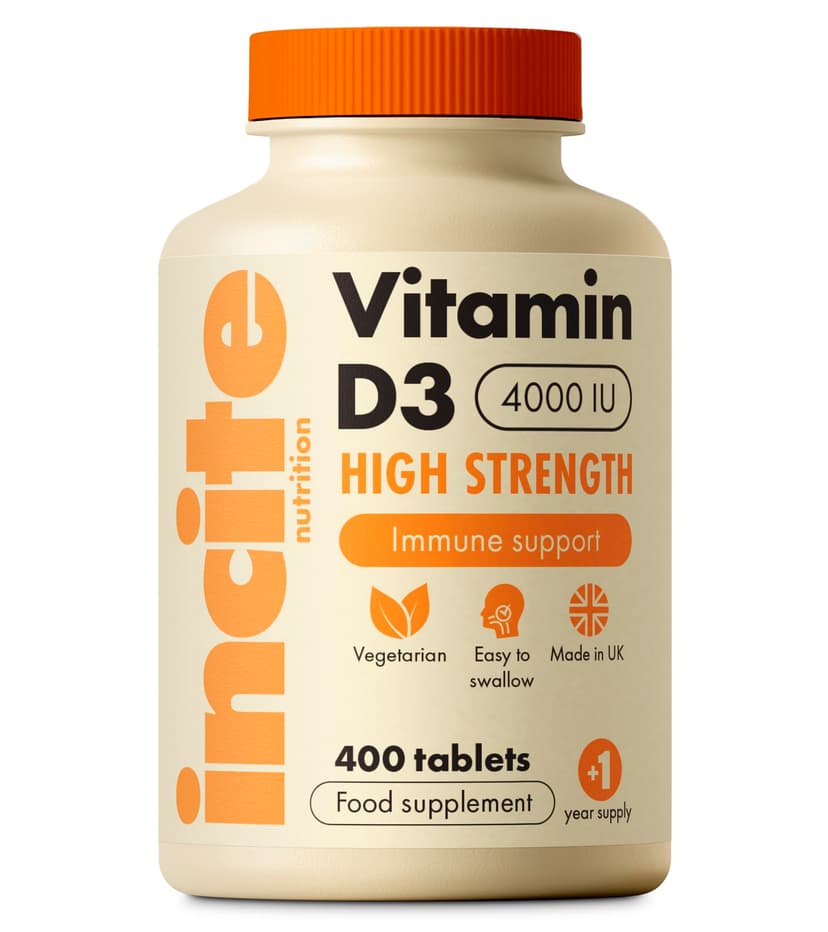 Vitamin D3 4000 IU - 400 High Strength Vitamin D Tablets (1+ Year Supply) - Vegetarian - Immune System Booster - Gluten Free - Vitamin D Supplements - Made in The UK