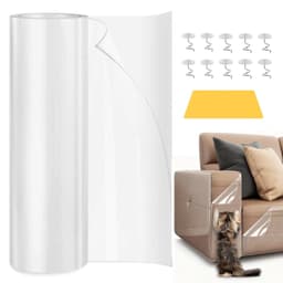 Xeticey Cat Anti Scratch Tape, Sofa Protector from Pets 20CM x 3M Cat Furniture Protector Tape Transparent Stop Cats Scratching Furniture Wear-Resistant for Carpet, Sofa, Couch (7.8" x 118")